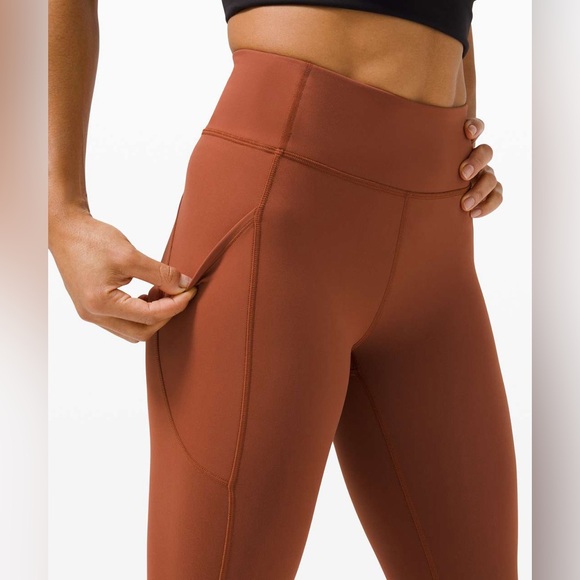 NWT Lululemon Invigorate High-Rise Tight 25" Dark Terracotta W5CQFS Size 10 - Picture 6 of 14